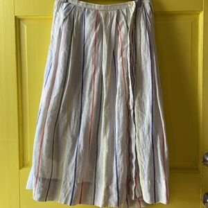 Alex Mill candy stripe linen skirt